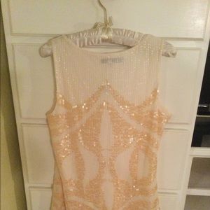 Beaded Cream Top